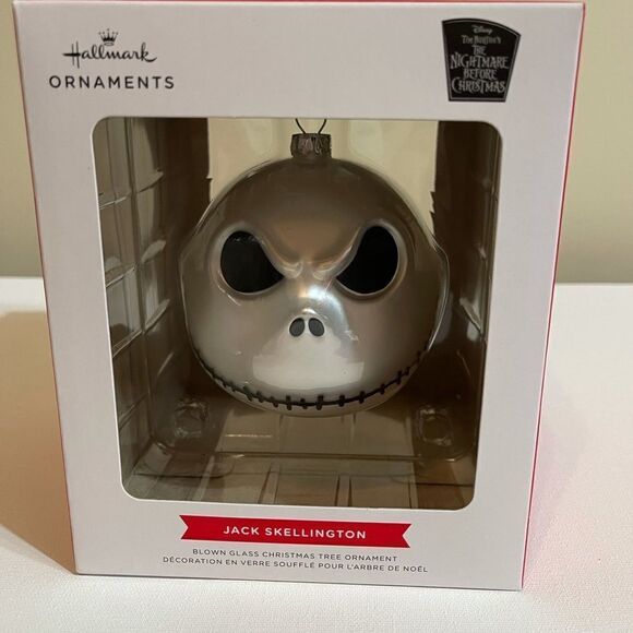 Hallmark glass ornament Jack Skellington Nightmare before Christmas NWT - Picture 2 of 8